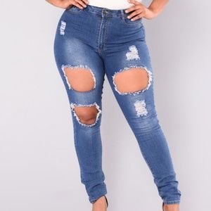 Cut out Jeans